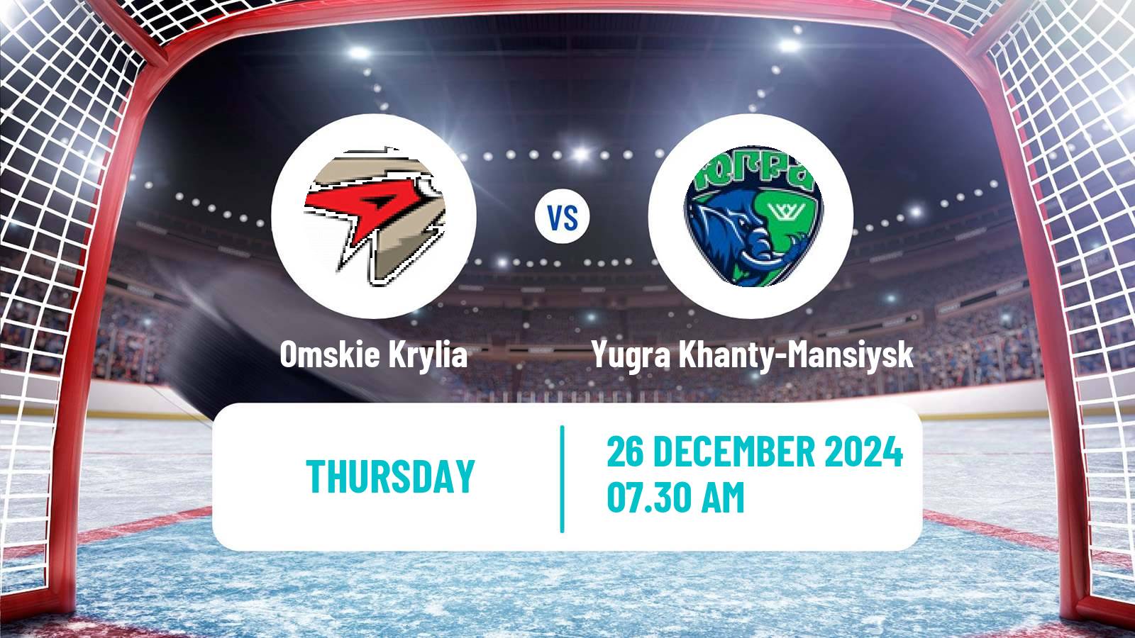 Hockey VHL Omskie Krylia - Yugra Khanty-Mansiysk