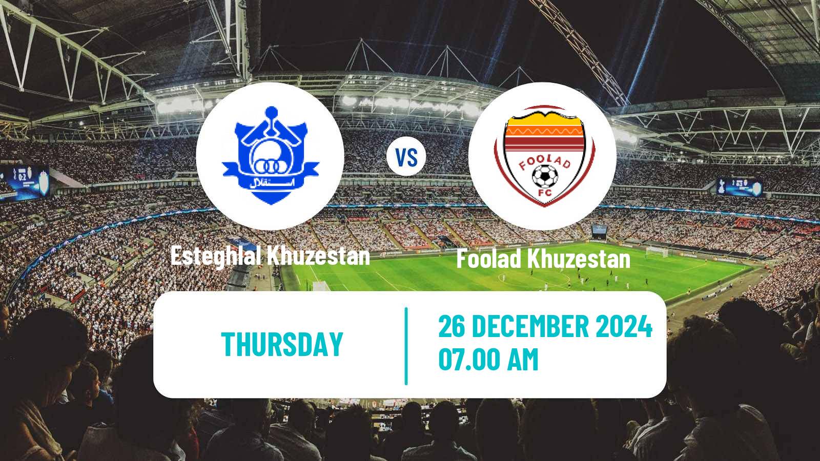 Soccer Iran Pro League Esteghlal Khuzestan - Foolad Khuzestan