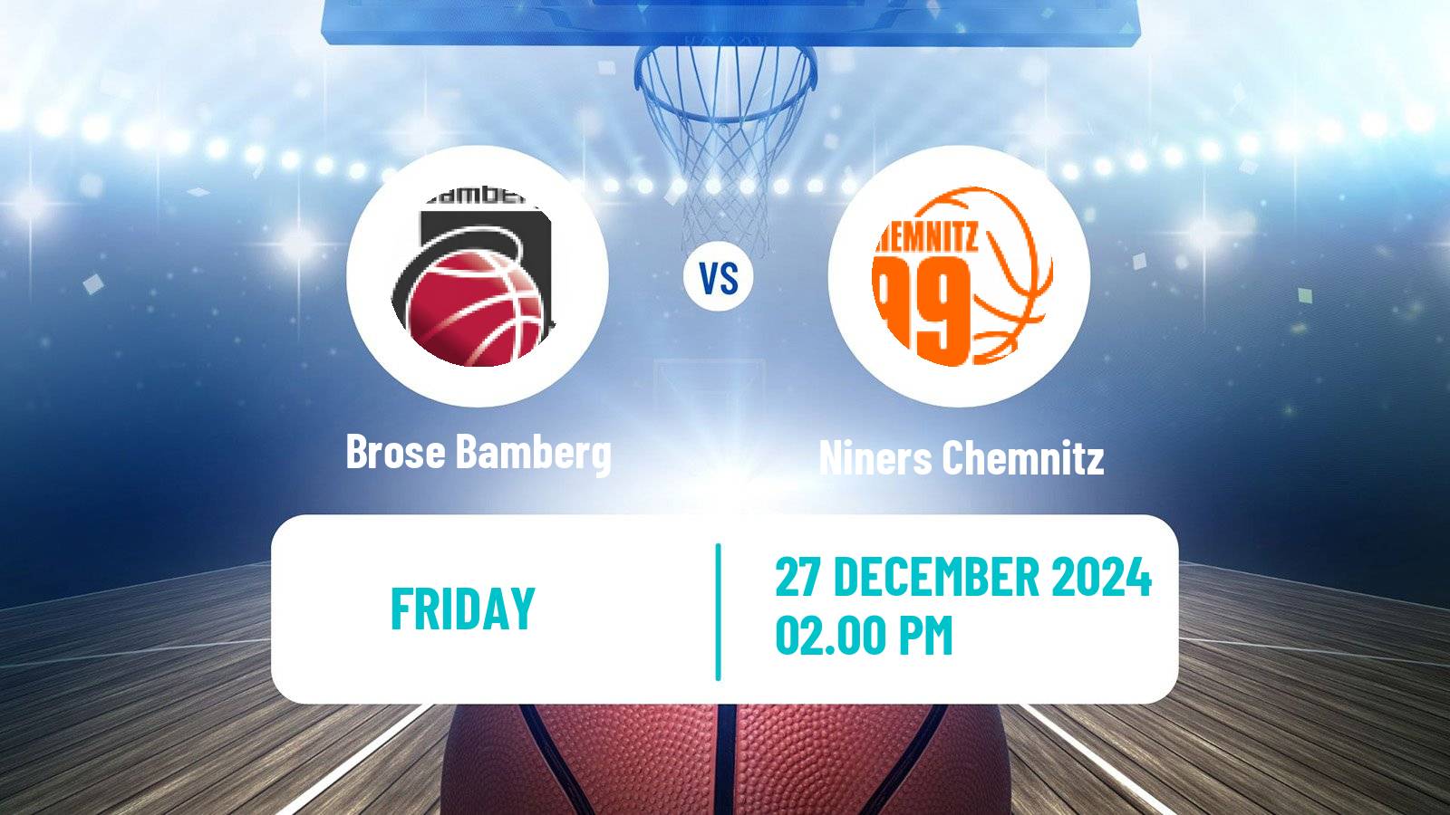 Basketball German BBL Brose Bamberg - Niners Chemnitz