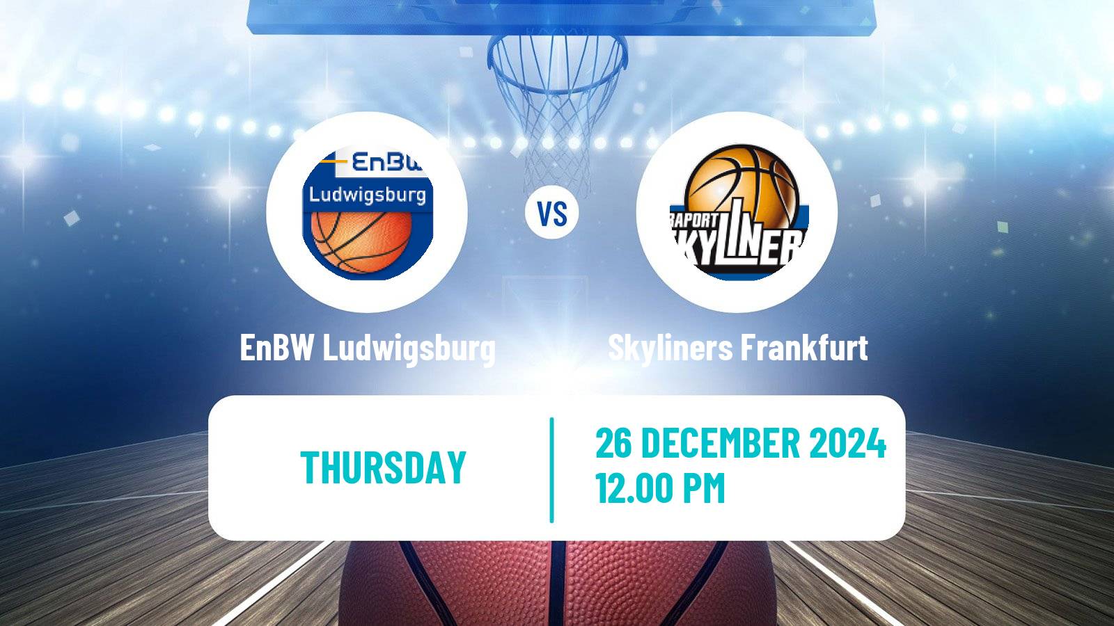 Basketball German BBL EnBW Ludwigsburg - Skyliners Frankfurt