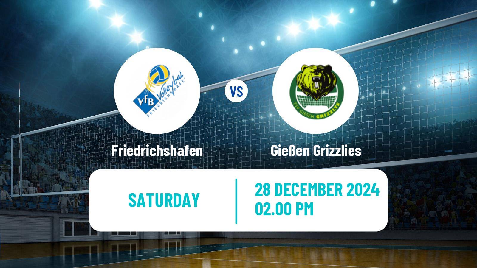 Volleyball German Bundesliga Volleyball Friedrichshafen - Gießen Grizzlies