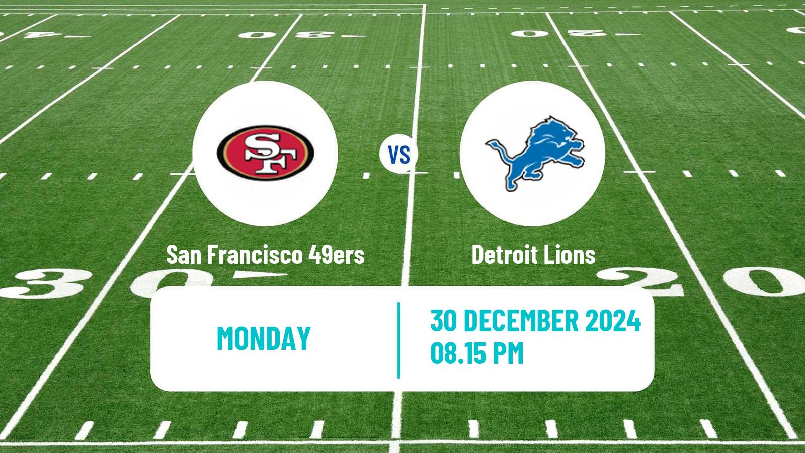 American football NFL San Francisco 49ers - Detroit Lions