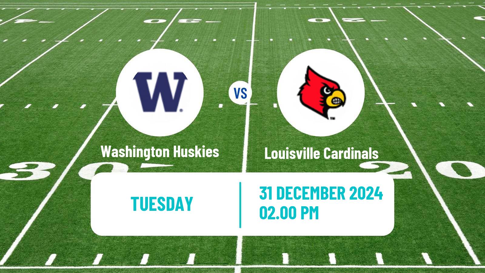 American football NCAA College Football Washington Huskies - Louisville Cardinals