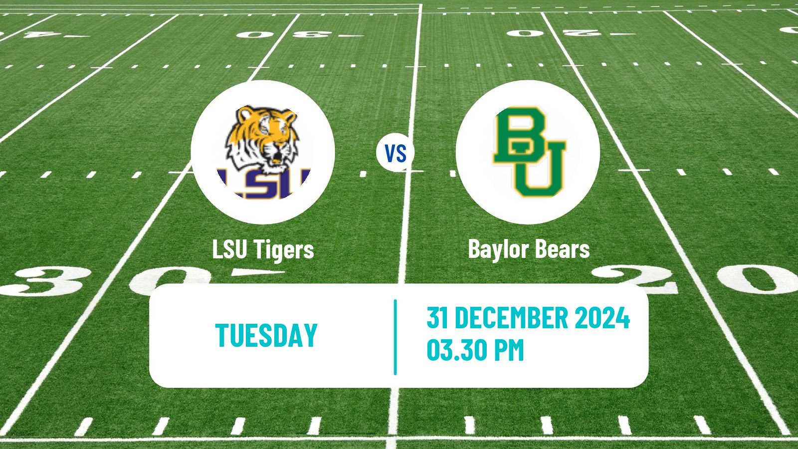 American football NCAA College Football LSU Tigers - Baylor Bears