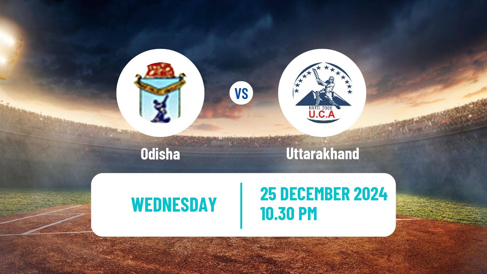 Cricket Vijay Hazare Trophy Odisha - Uttarakhand