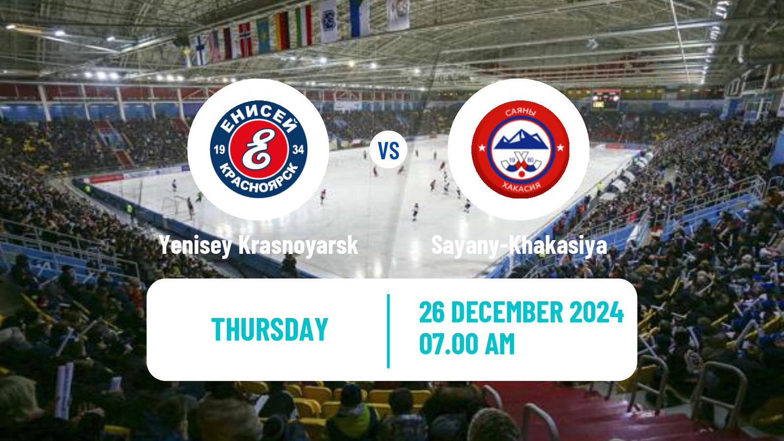 Bandy Russian Super League Bandy Yenisey Krasnoyarsk - Sayany-Khakasiya