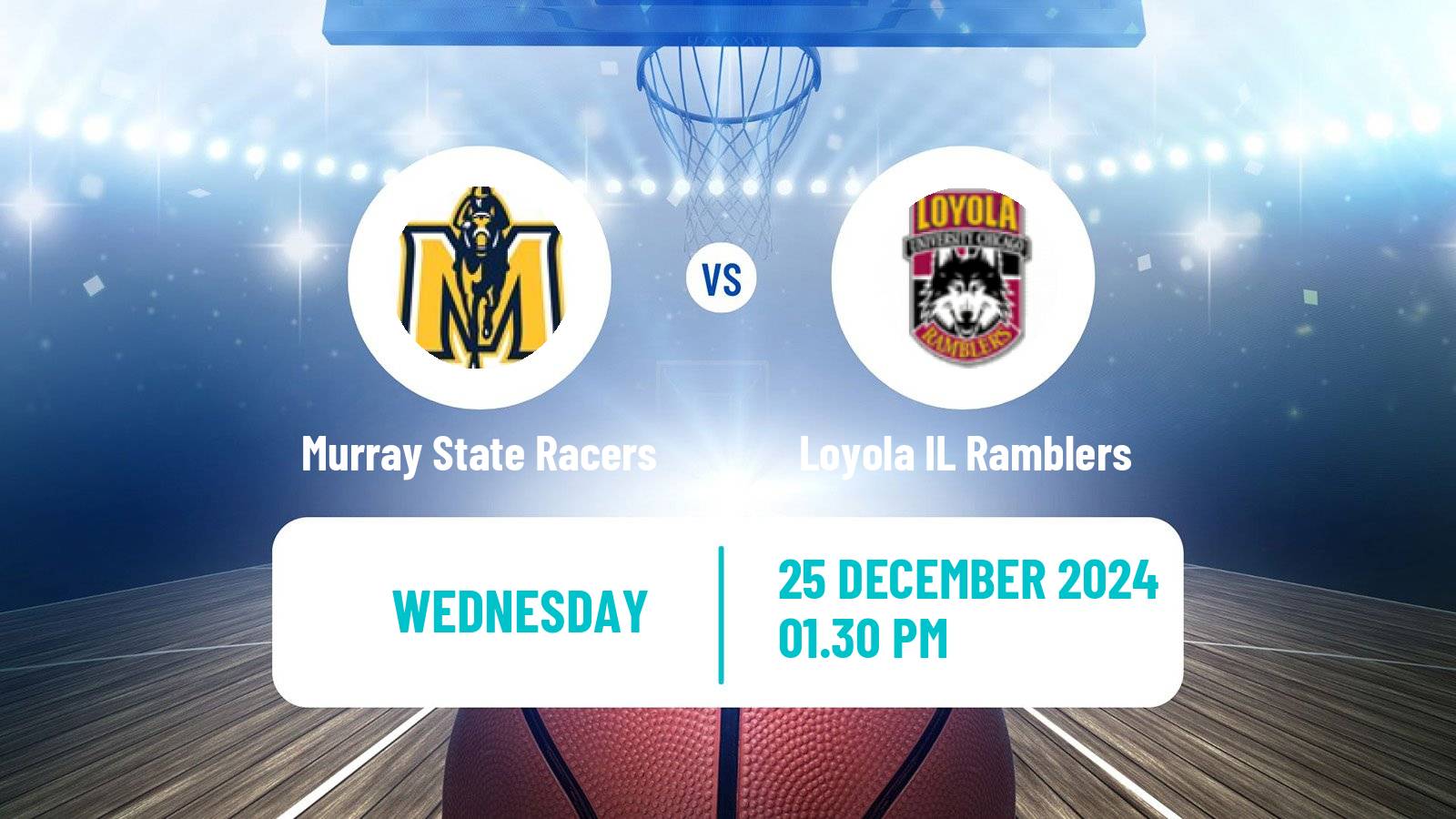 Basketball NCAA College Basketball Murray State Racers - Loyola IL Ramblers