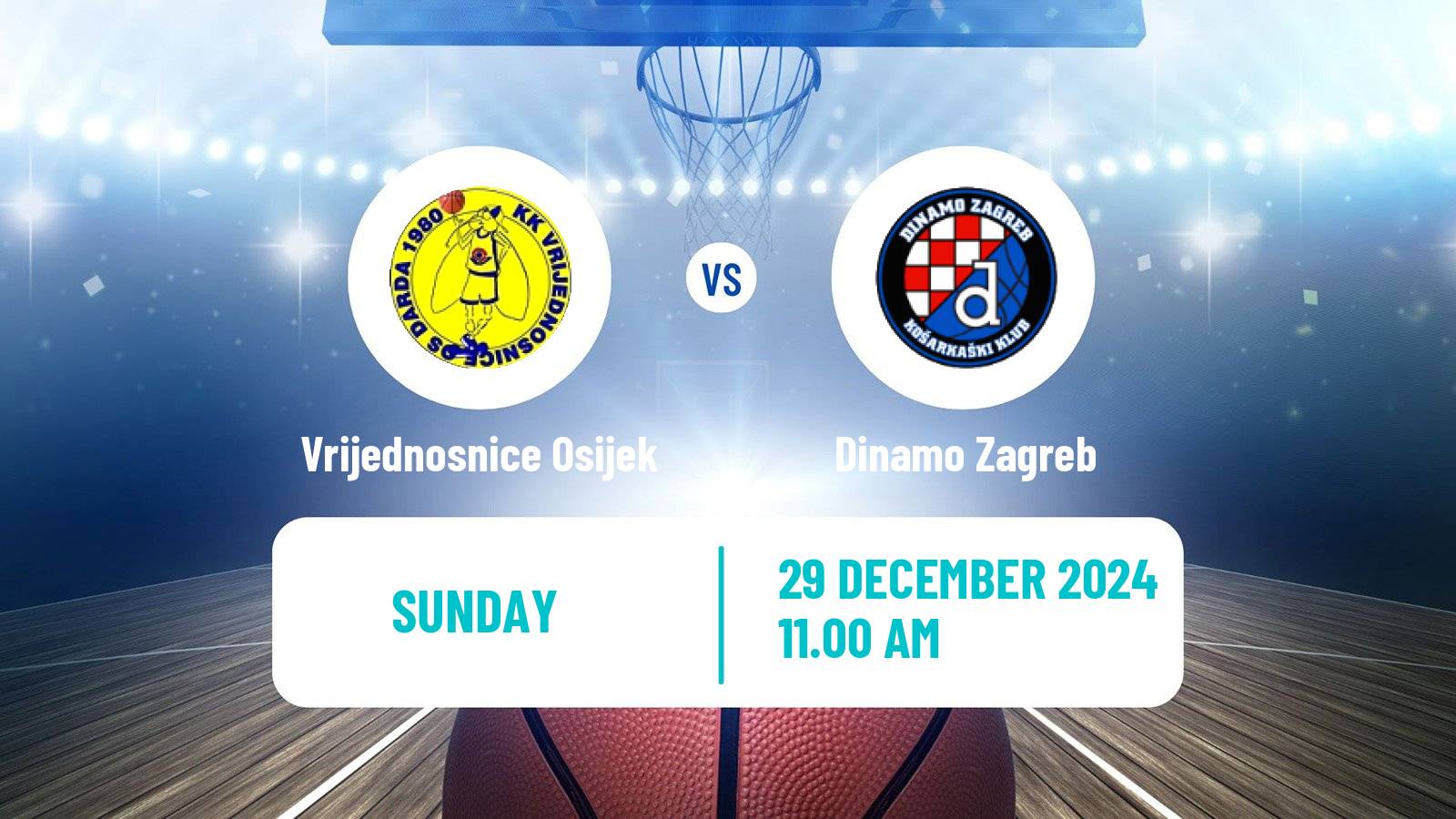 Basketball Croatian Premijer Liga Basketball Vrijednosnice Osijek - Dinamo Zagreb