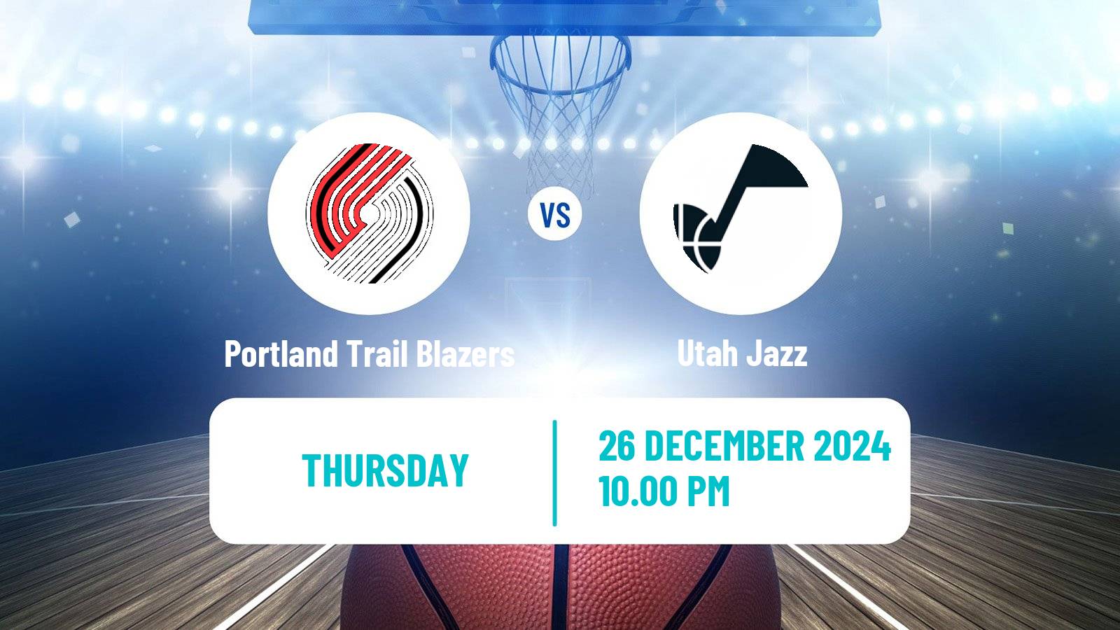 Basketball NBA Portland Trail Blazers - Utah Jazz