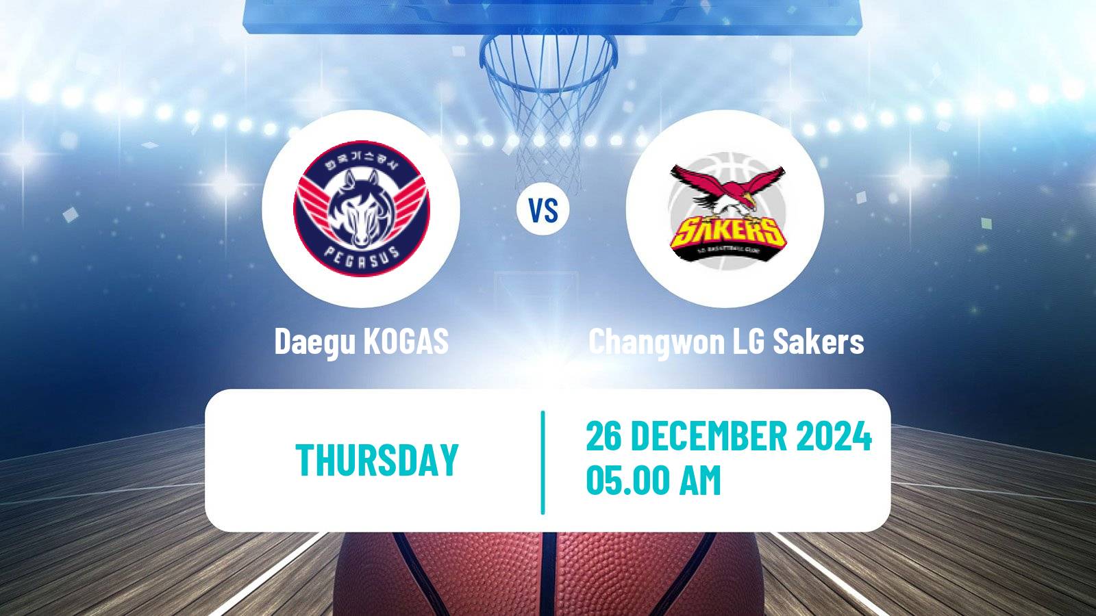 Basketball KBL Daegu KOGAS - Changwon LG Sakers