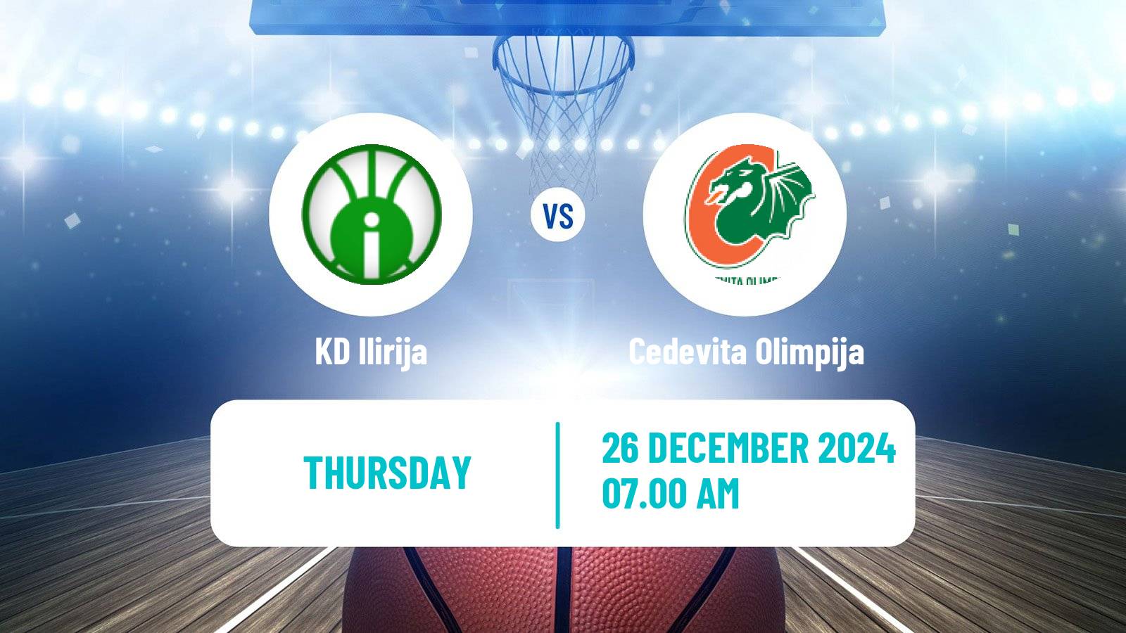 Basketball Slovenian Cup Basketball Ilirija - Cedevita Olimpija