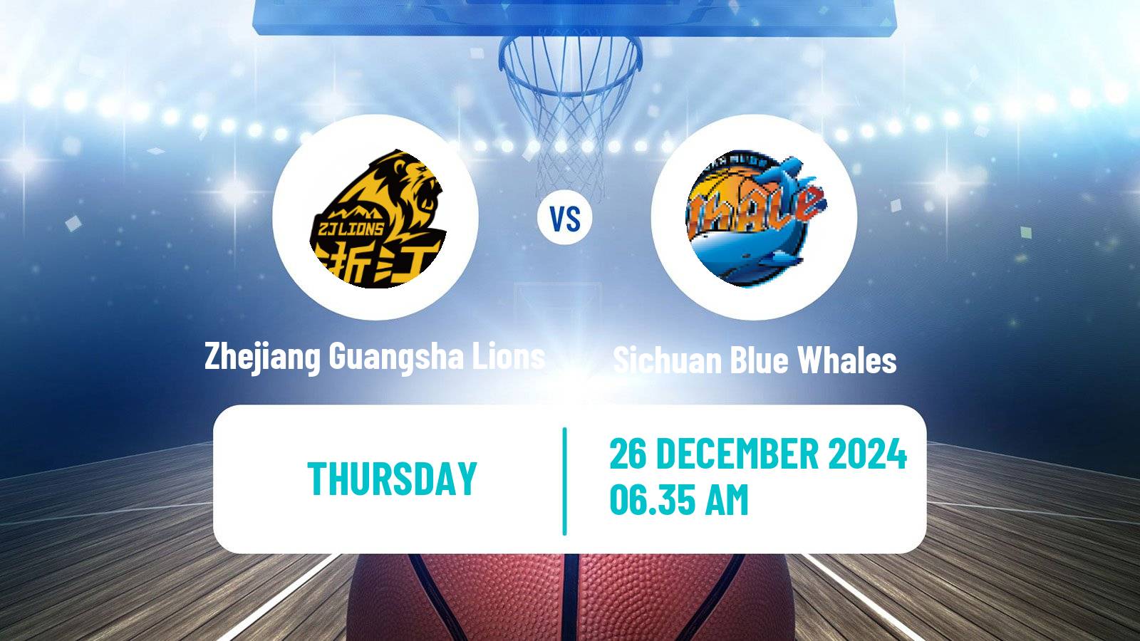 Basketball CBA Zhejiang Guangsha Lions - Sichuan Blue Whales