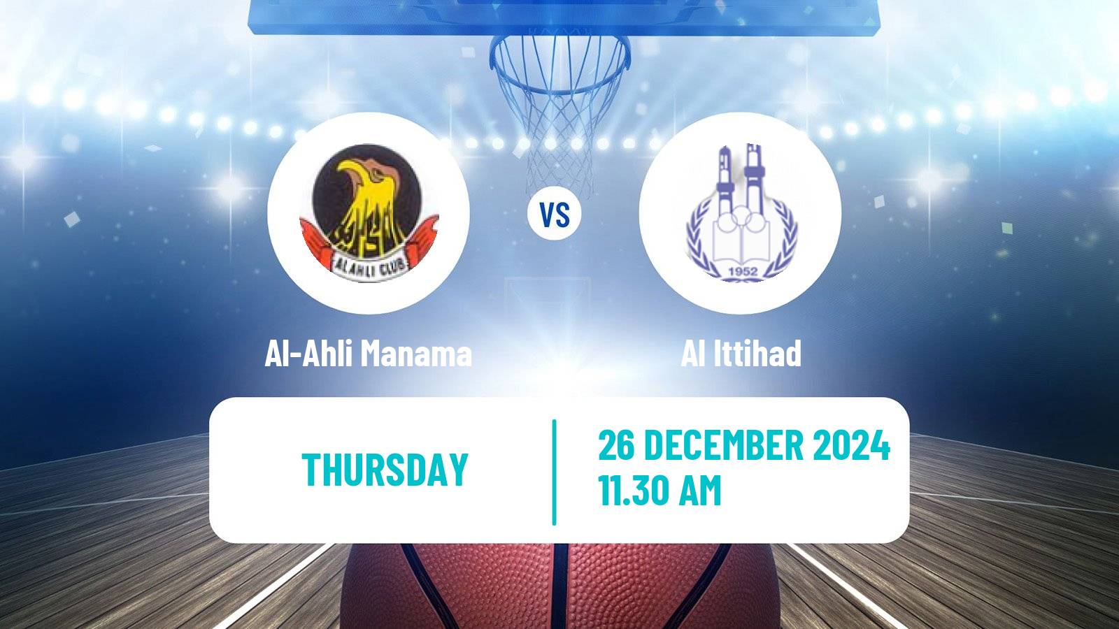 Basketball Bahraini Premier League Basketball Al-Ahli Manama - Al Ittihad