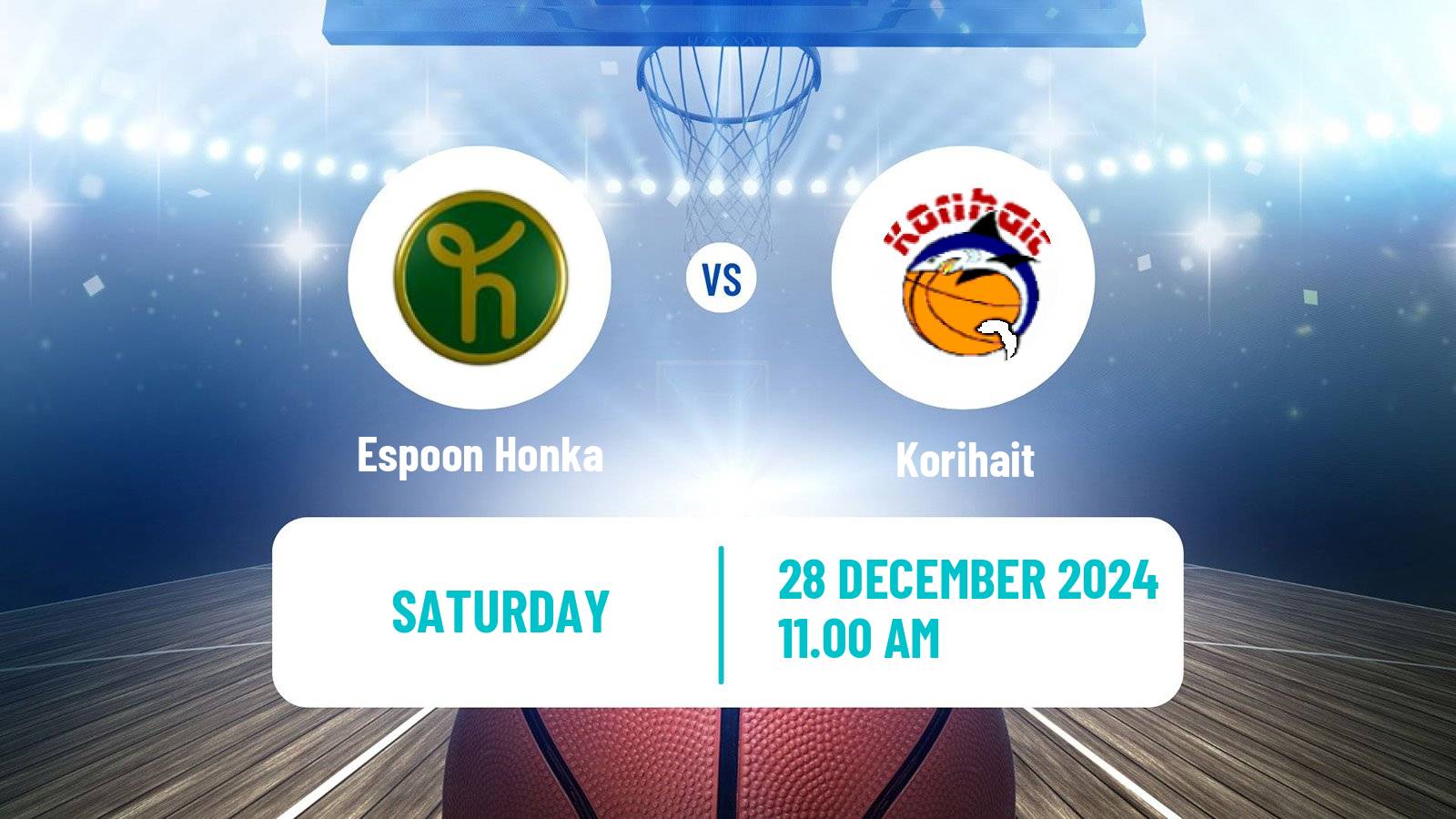 Basketball Finnish Korisliiga Espoon Honka - Korihait