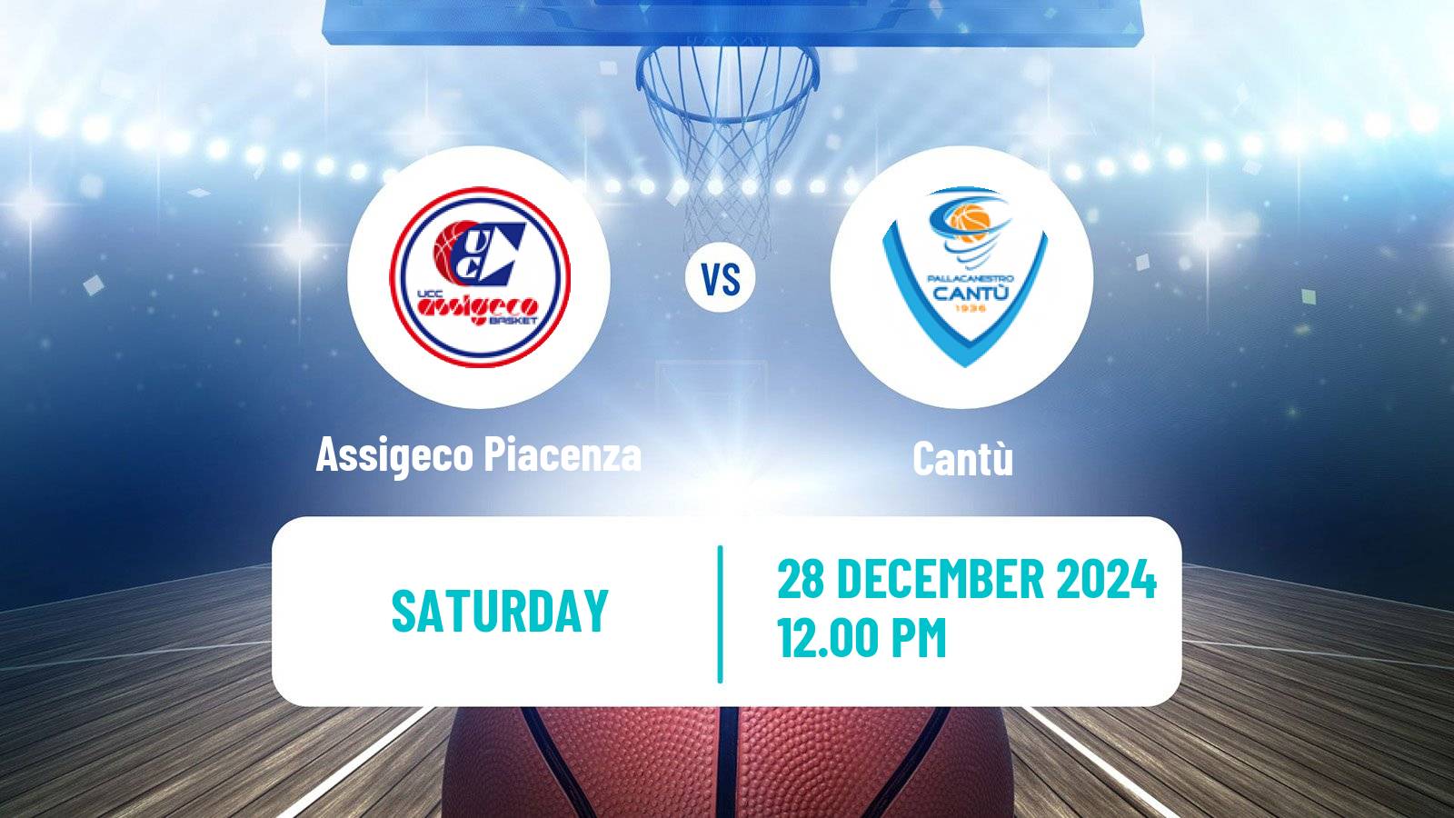 Basketball Italian Serie A2 Basketball Assigeco Piacenza - Cantù