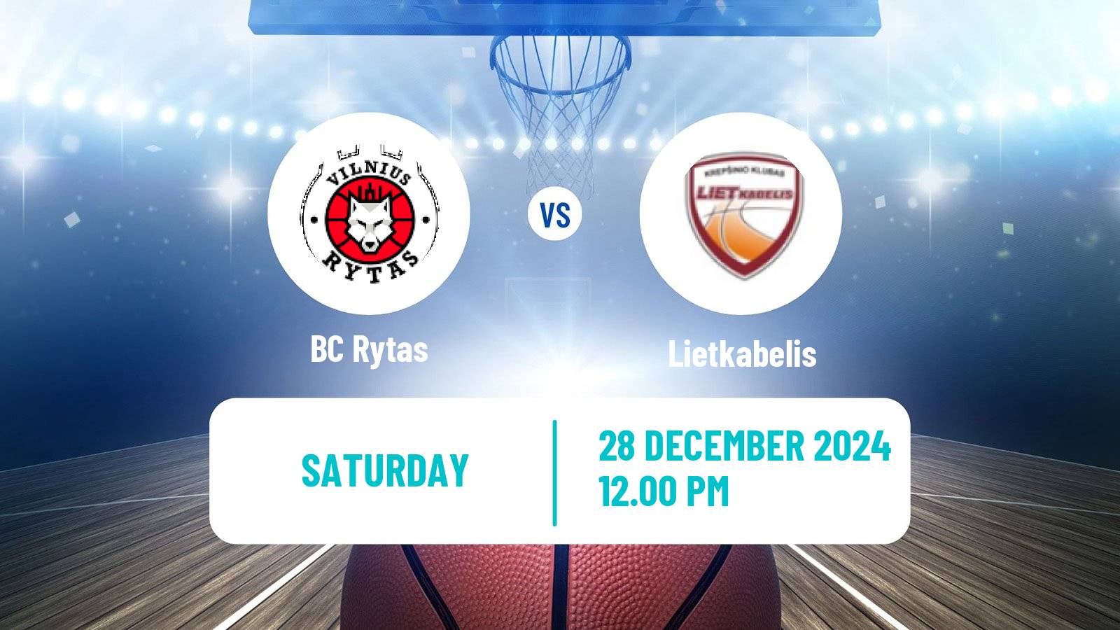 Basketball Lietuvos Krepsinio Lyga Rytas - Lietkabelis