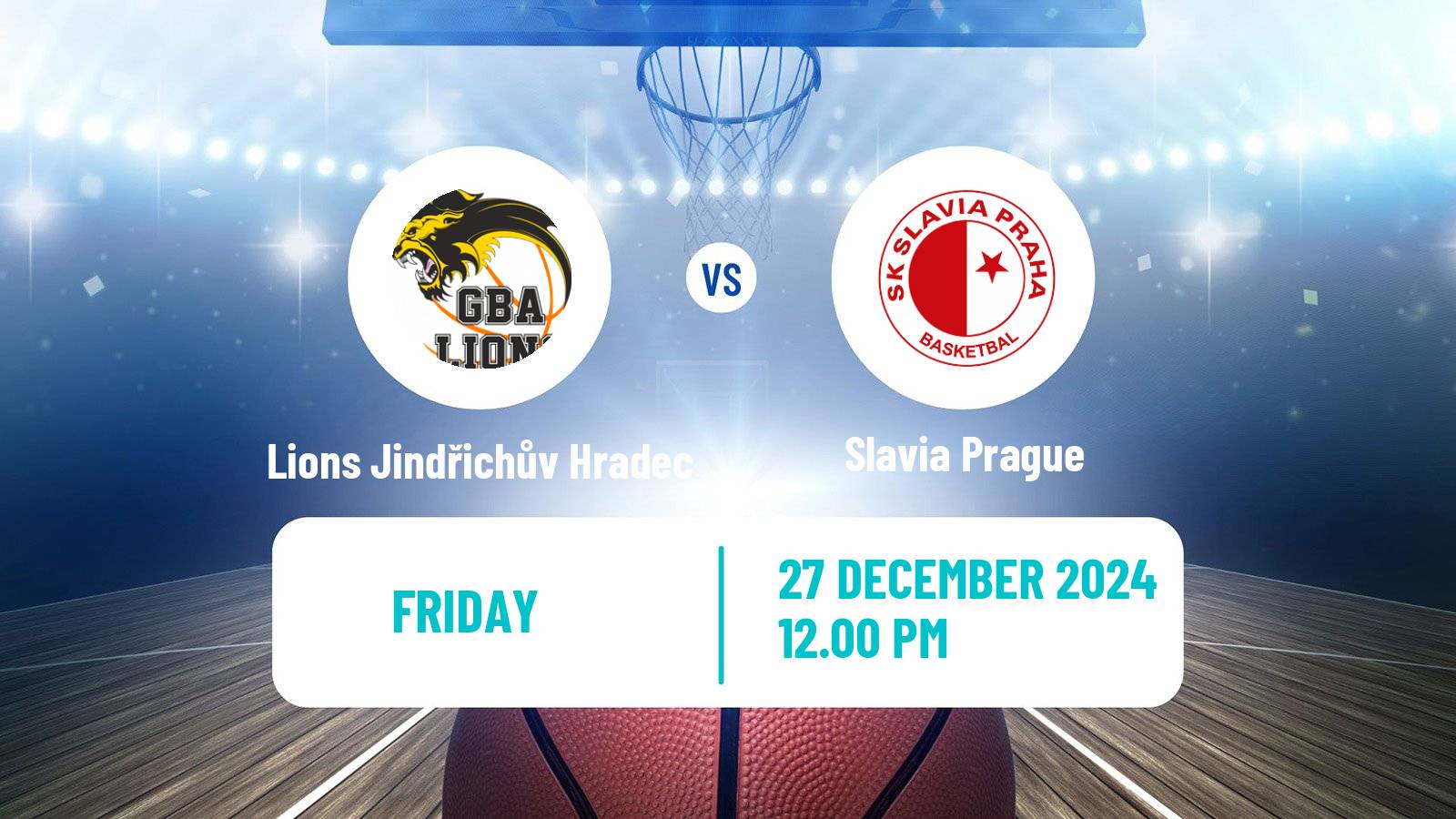 Basketball Czech NBL Lions Jindřichův Hradec - Slavia Prague