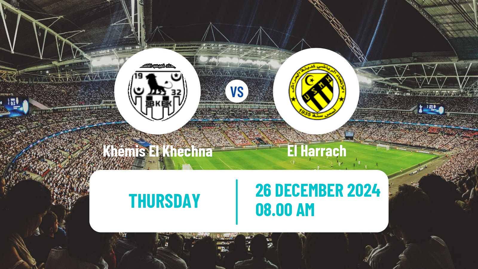 Soccer Algerian Ligue 2 Khémis El Khechna - El Harrach