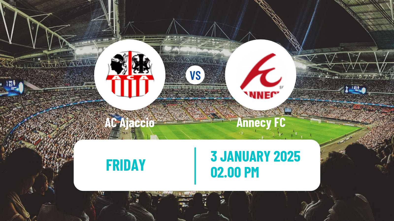 Soccer French Ligue 2 Ajaccio - Annecy