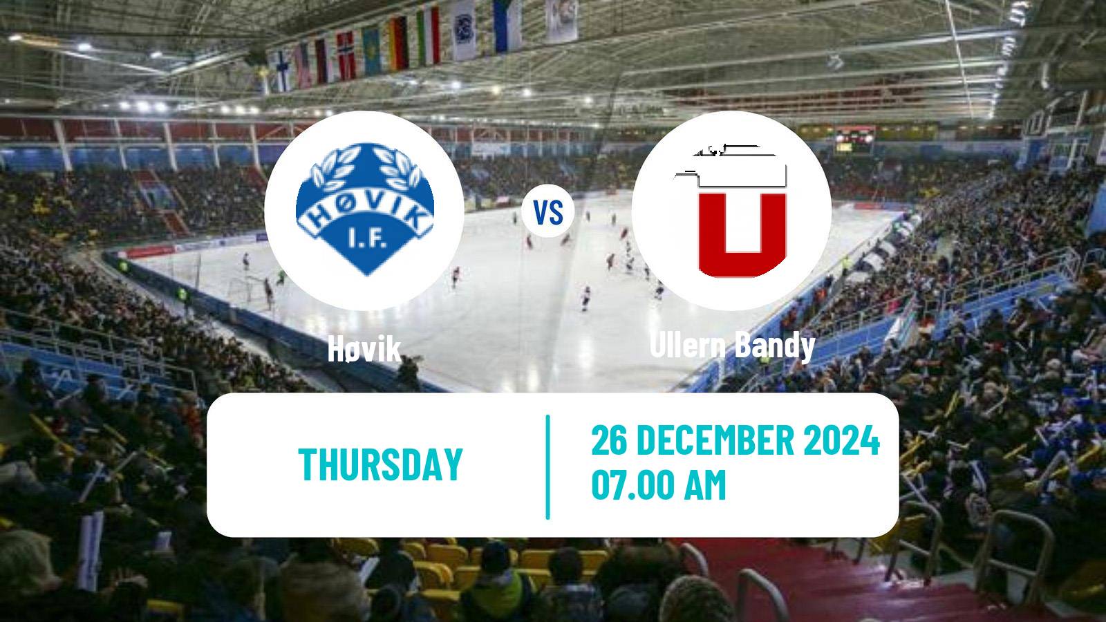 Bandy Norwegian Eliteserien Bandy Høvik - Ullern