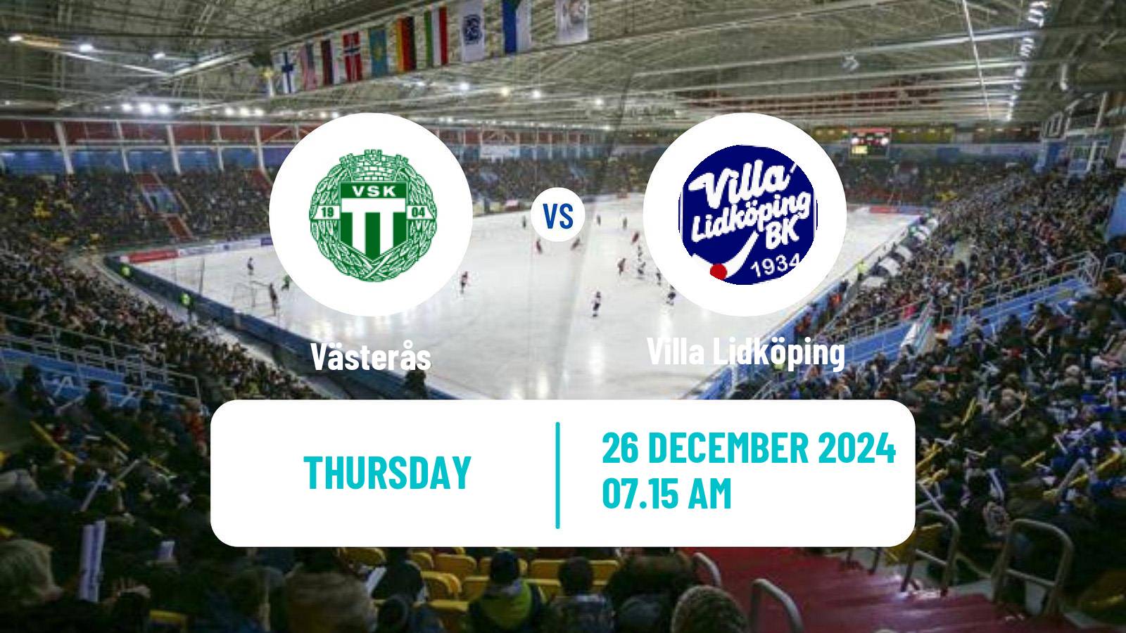 Bandy Swedish Elitserien Bandy Women Västerås - Villa Lidköping