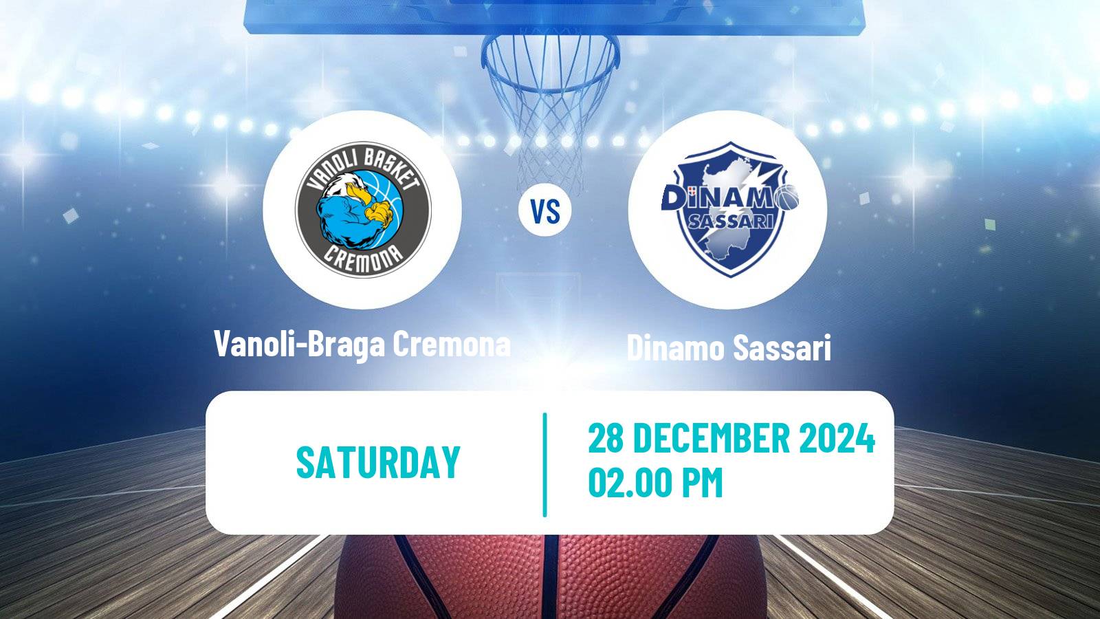 Basketball Italian Lega A Basketball Vanoli-Braga Cremona - Dinamo Sassari