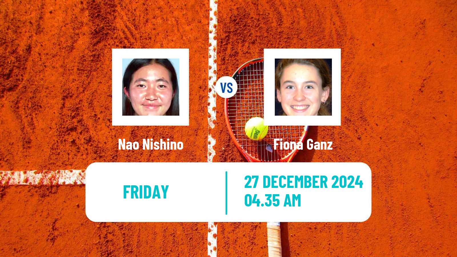 Tennis ITF W15 Antalya 22 Women Nao Nishino - Fiona Ganz