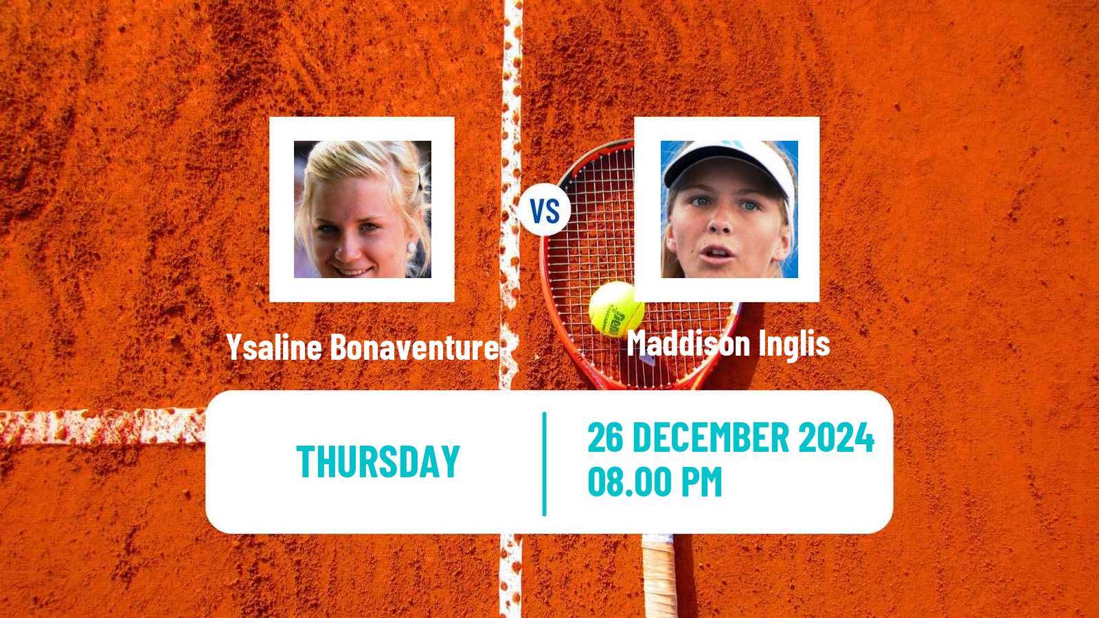 Tennis WTA Brisbane Ysaline Bonaventure - Maddison Inglis