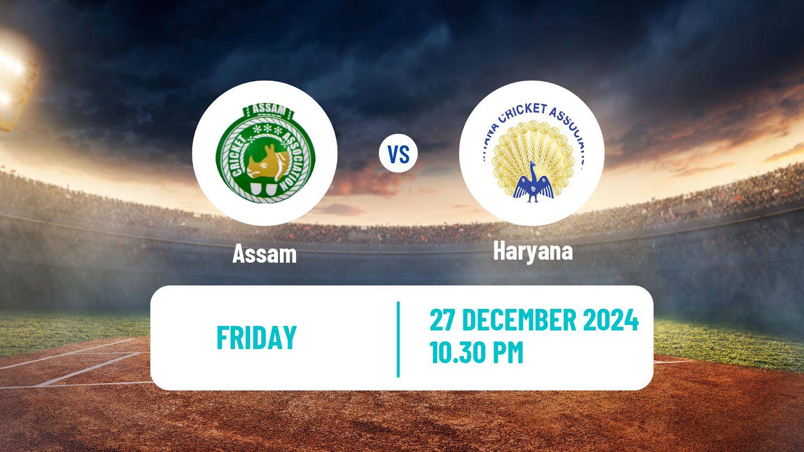 Cricket Vijay Hazare Trophy Assam - Haryana