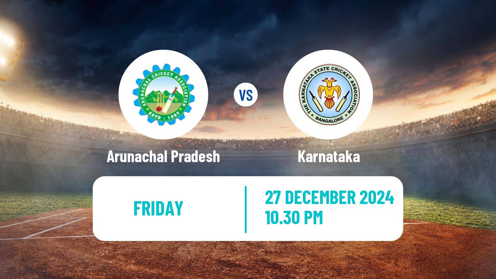 Cricket Vijay Hazare Trophy Arunachal Pradesh - Karnataka