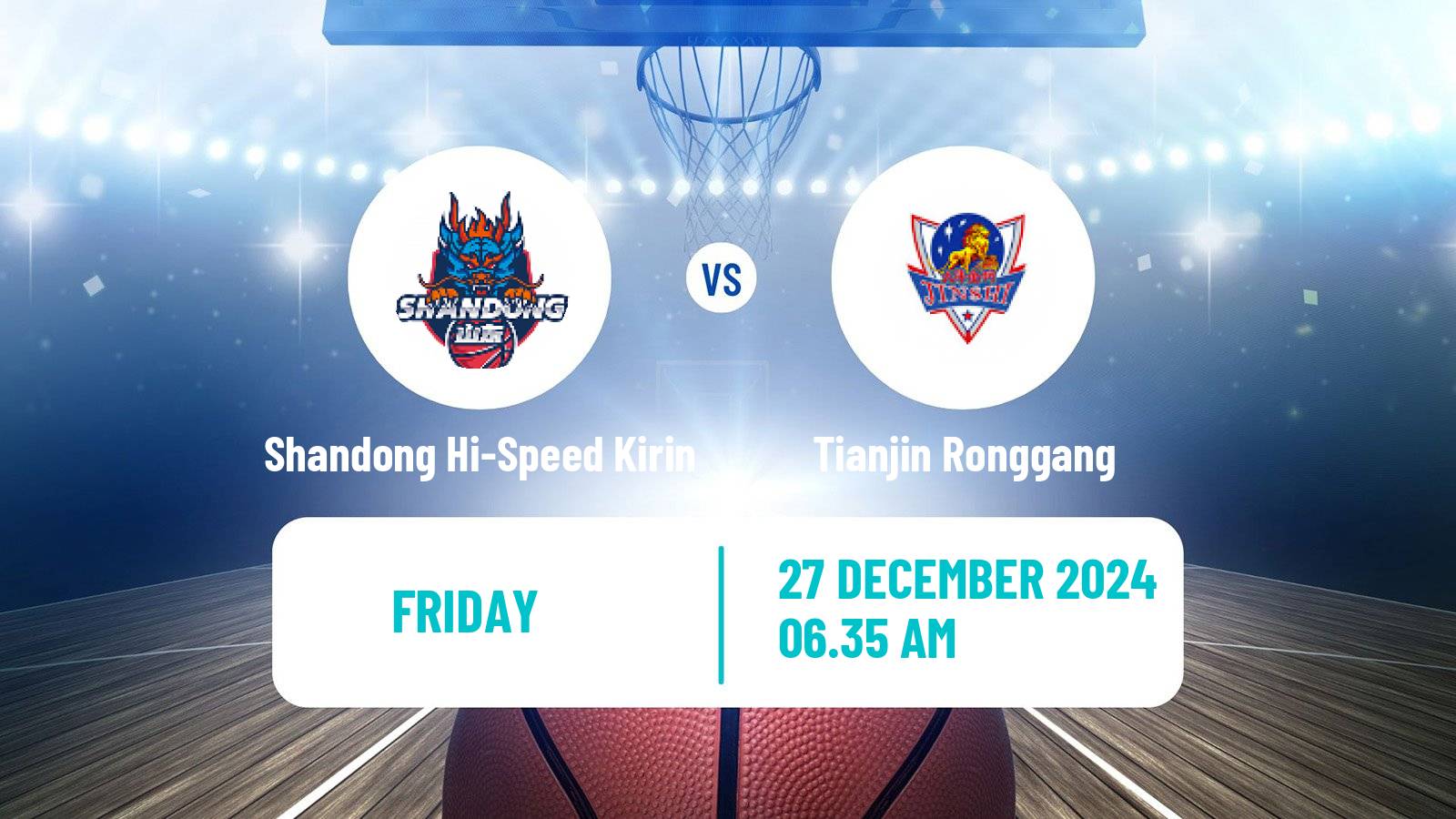 Basketball CBA Shandong Hi-Speed Kirin - Tianjin Ronggang