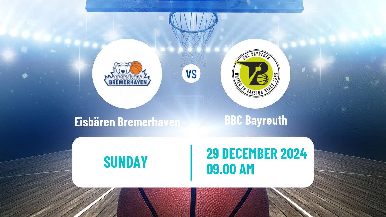 Basketball German Pro A Basketball Eisbären Bremerhaven - BBC Bayreuth