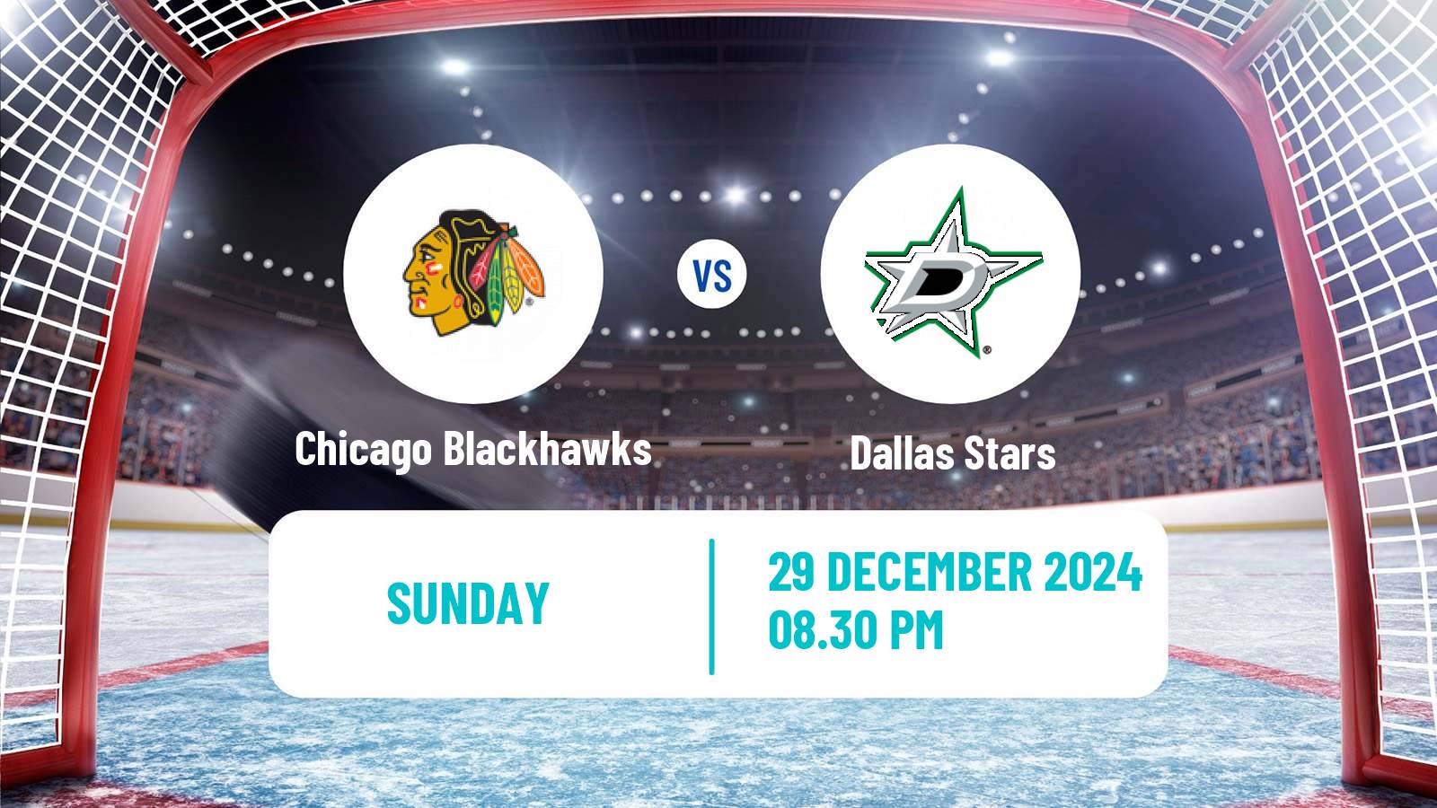 Hockey NHL Chicago Blackhawks - Dallas Stars