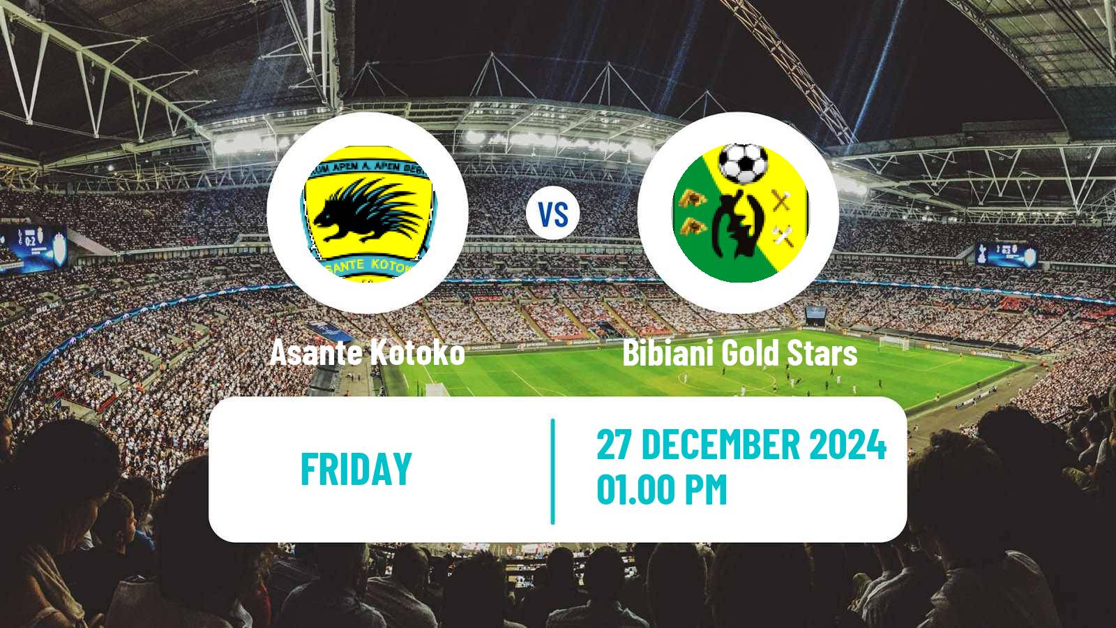 Soccer Ghanaian Premier League Asante Kotoko - Bibiani Gold Stars