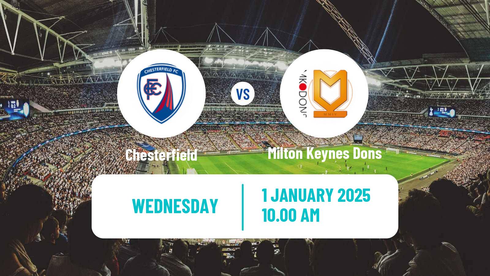 Soccer English League Two Chesterfield - Milton Keynes Dons