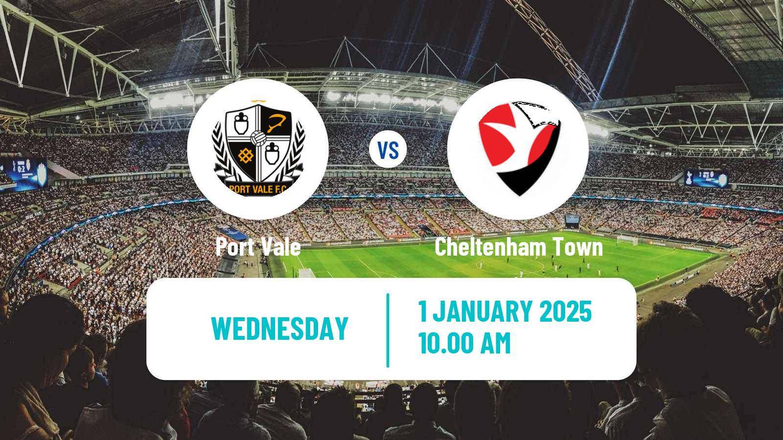 Soccer English League Two Port Vale - Cheltenham Town