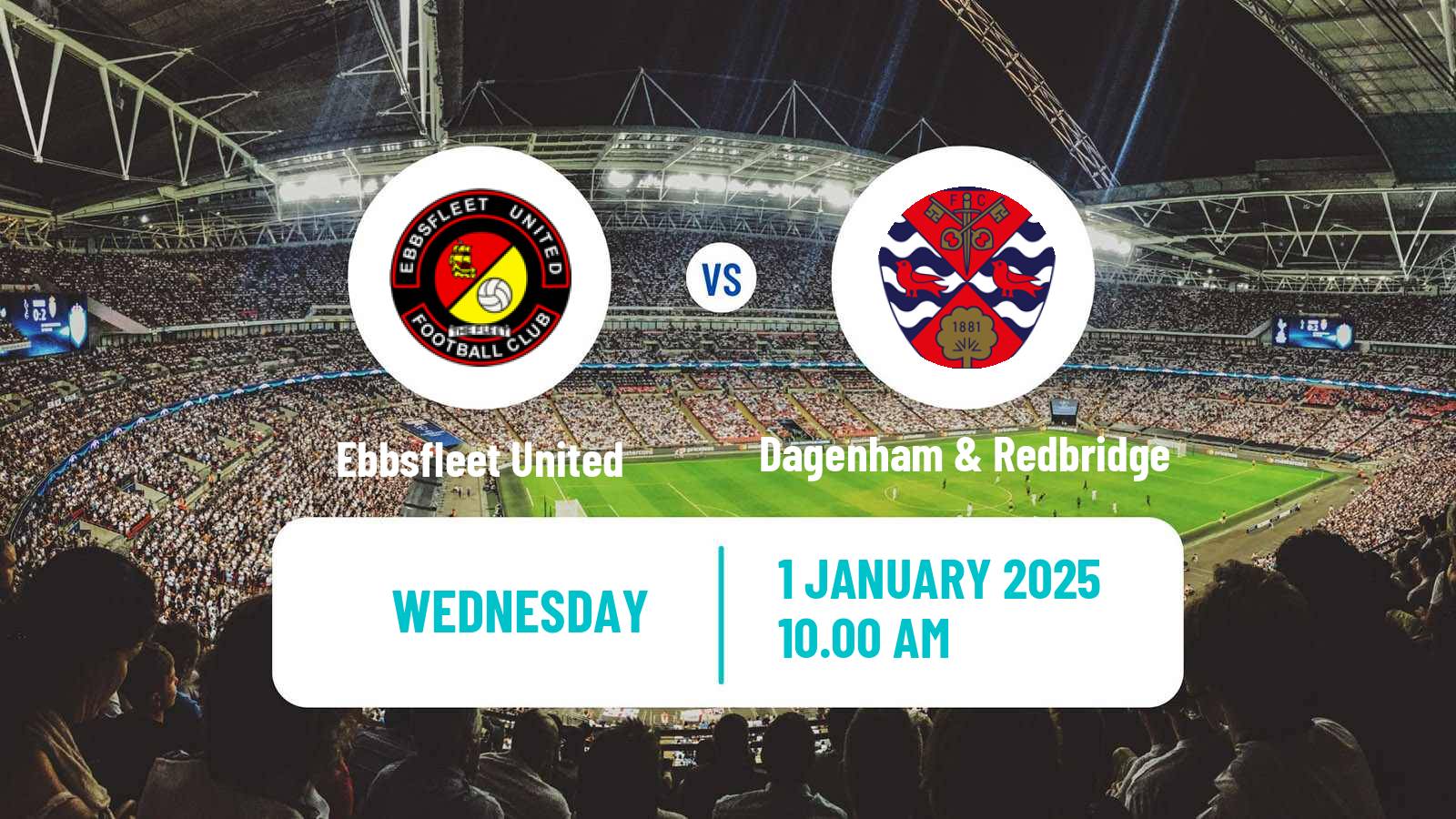 Soccer English National League Ebbsfleet United - Dagenham & Redbridge