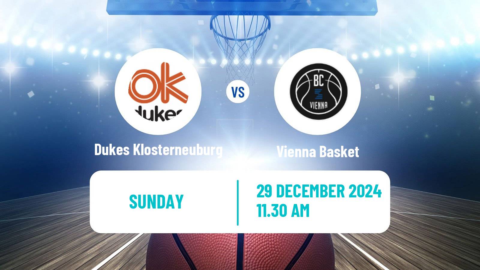 Basketball Austrian Superliga Basketball Dukes Klosterneuburg - Vienna Basket