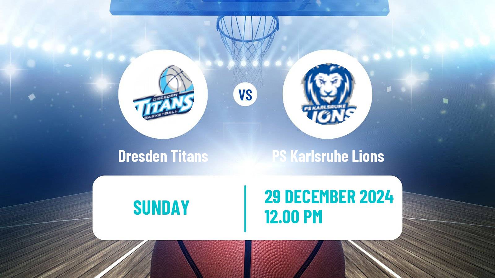 Basketball German Pro A Basketball Dresden Titans - PS Karlsruhe Lions