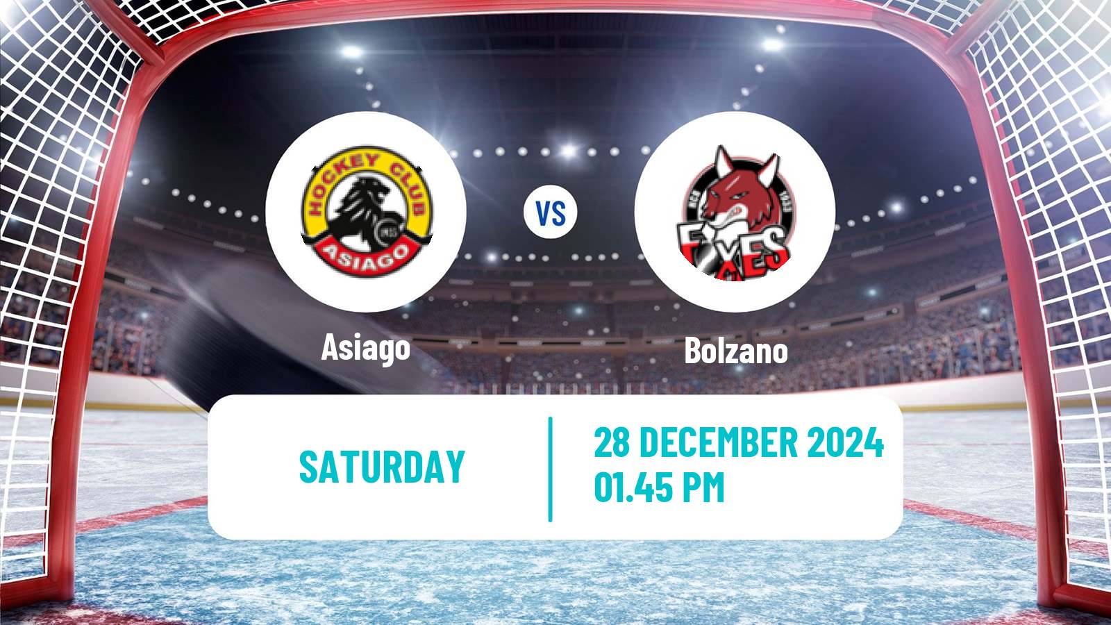 Hockey Austrian Ice Hockey League Asiago - Bolzano