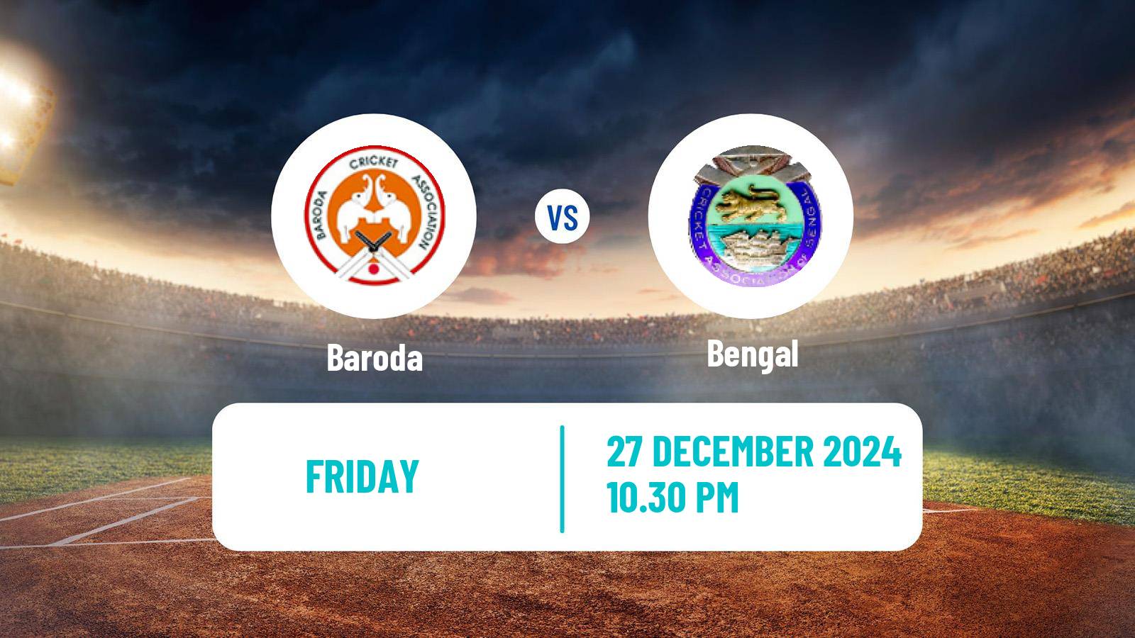 Cricket Vijay Hazare Trophy Baroda - Bengal