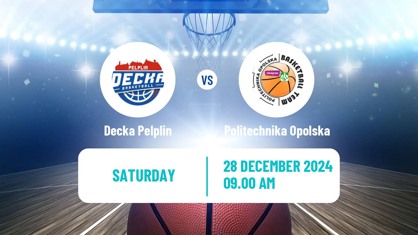 Basketball Polish 1 Liga Basketball Decka Pelplin - Politechnika Opolska