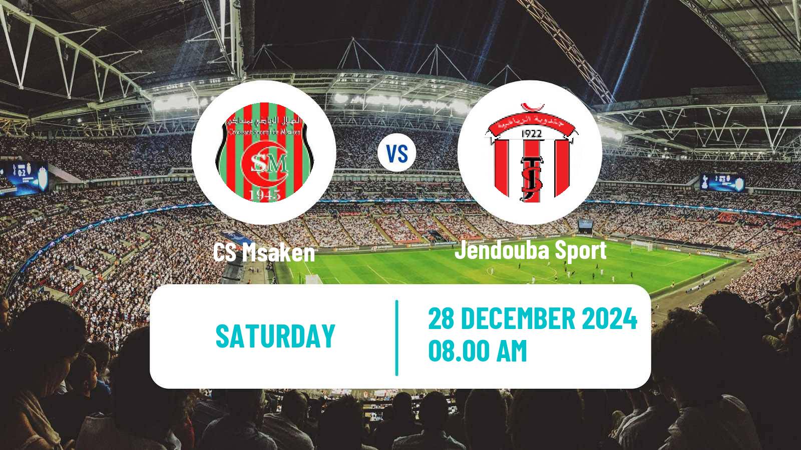 Soccer Tunisian Ligue 2 Msaken - Jendouba Sport