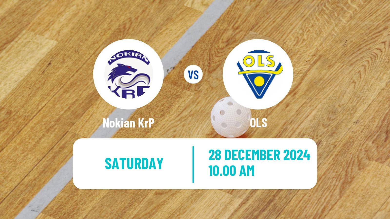 Floorball Finnish F-Liiga Nokian KrP - OLS