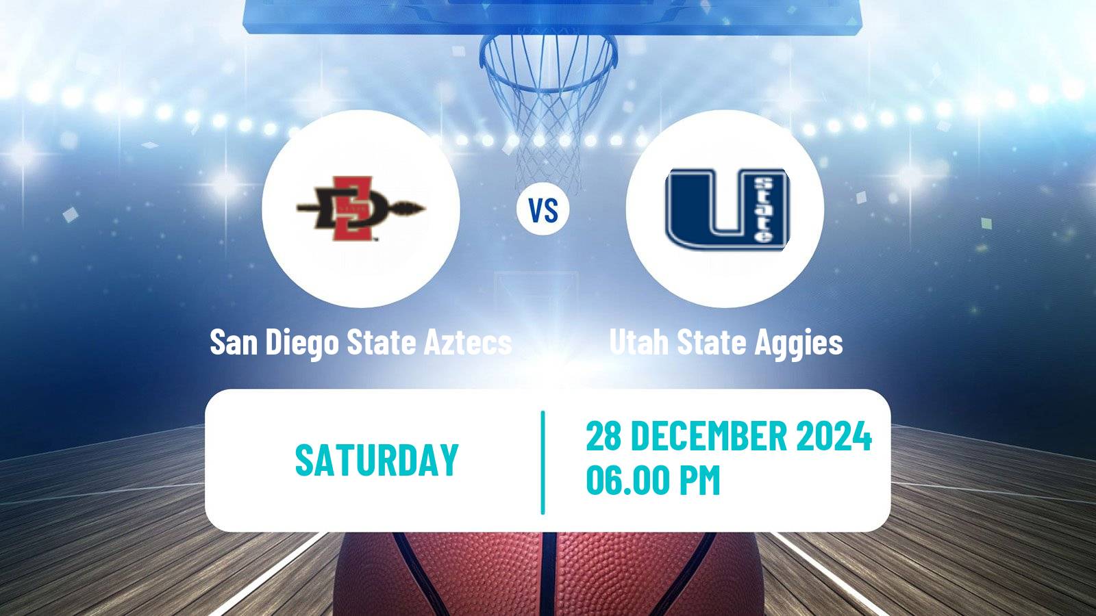 Basketball NCAA College Basketball San Diego State Aztecs - Utah State Aggies