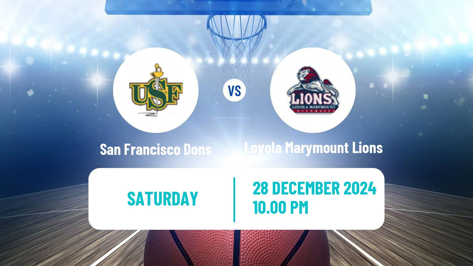 Basketball NCAA College Basketball San Francisco Dons - Loyola Marymount Lions