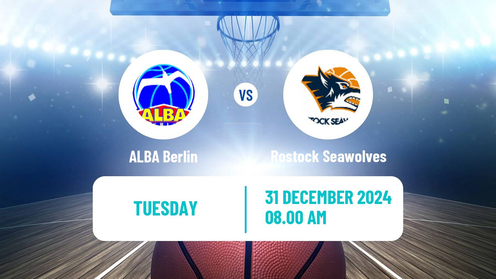 Basketball German BBL ALBA Berlin - Rostock Seawolves