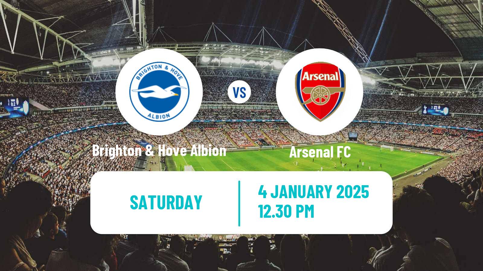 Soccer English Premier League Brighton & Hove Albion - Arsenal