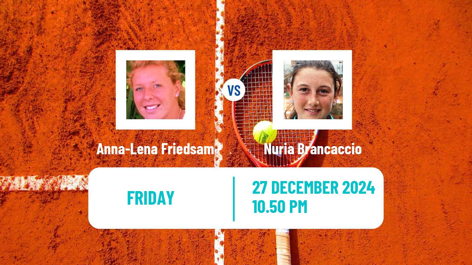 Tennis WTA Auckland Anna-Lena Friedsam - Nuria Brancaccio