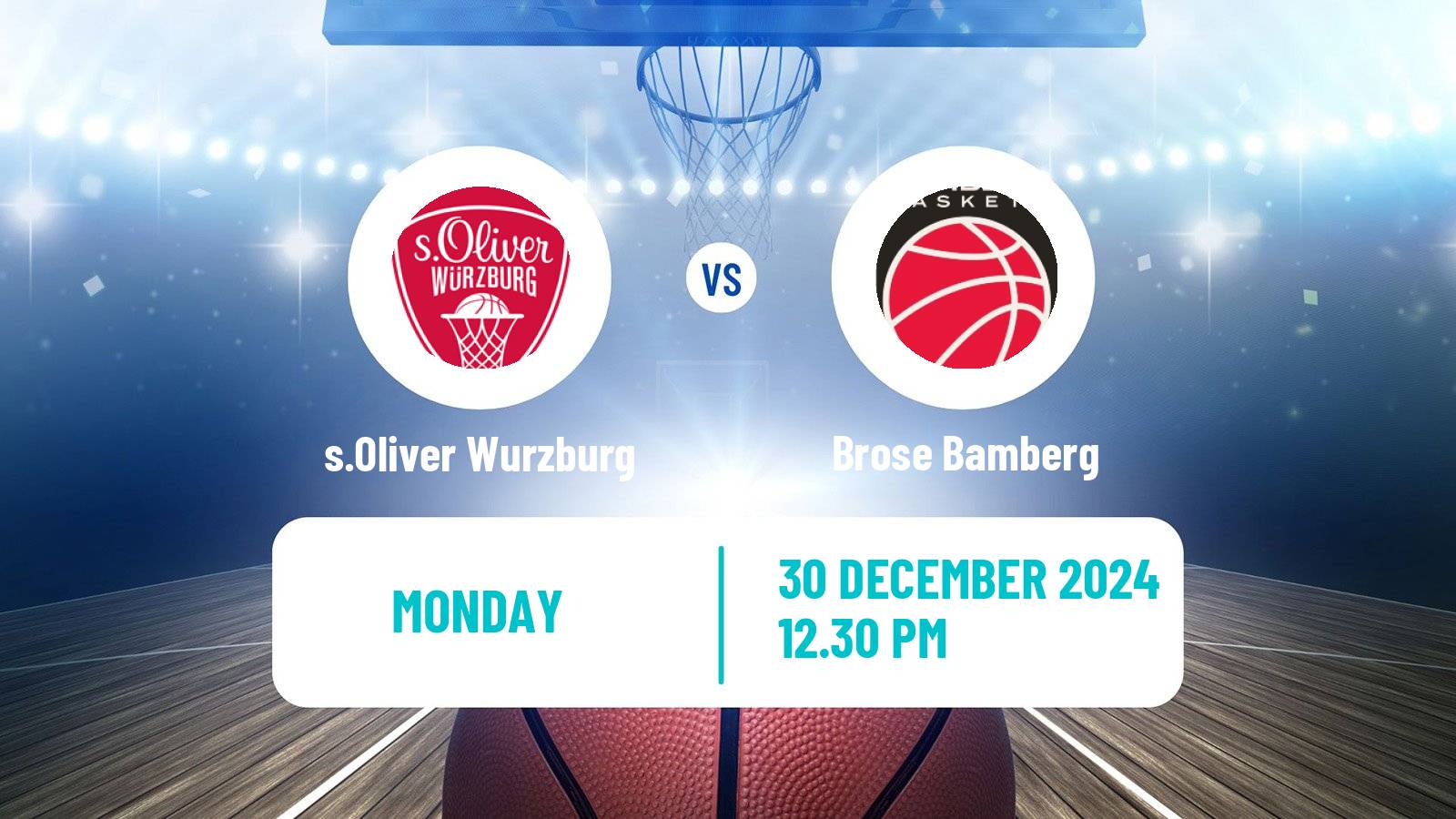 Basketball German BBL s.Oliver Wurzburg - Brose Bamberg